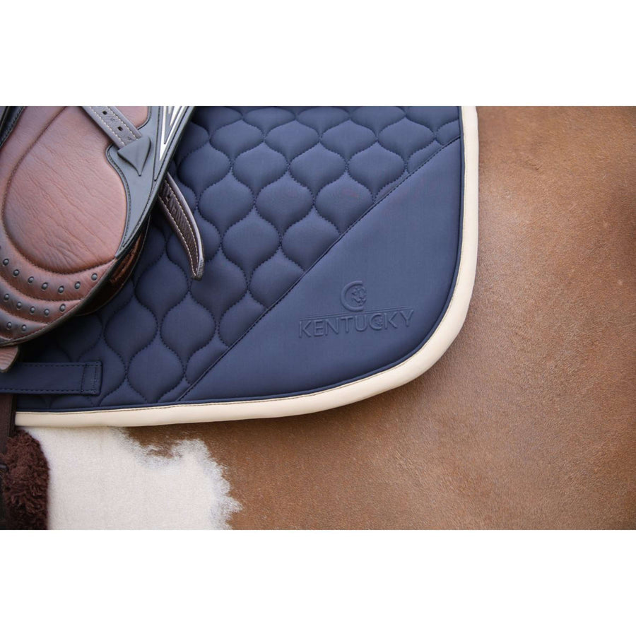 Kentucky Horsewear Saddlepad Softshell Onion Quilt Jumping Navy/Beige