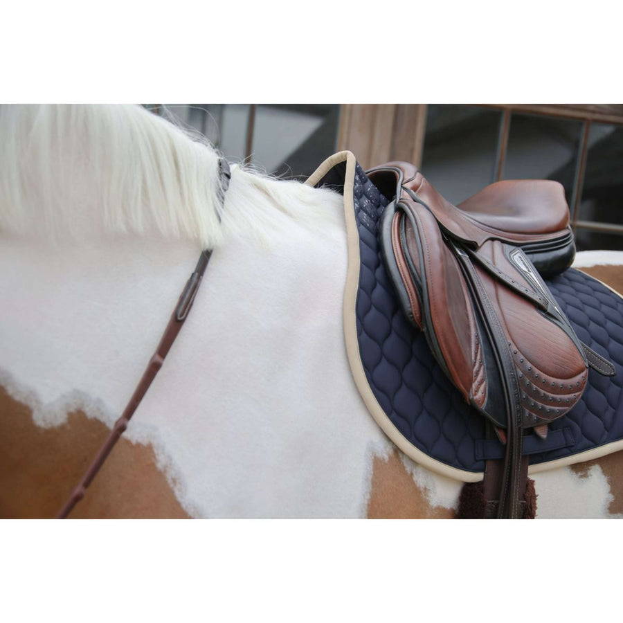Kentucky Horsewear Saddlepad Softshell Onion Quilt Jumping Navy/Beige