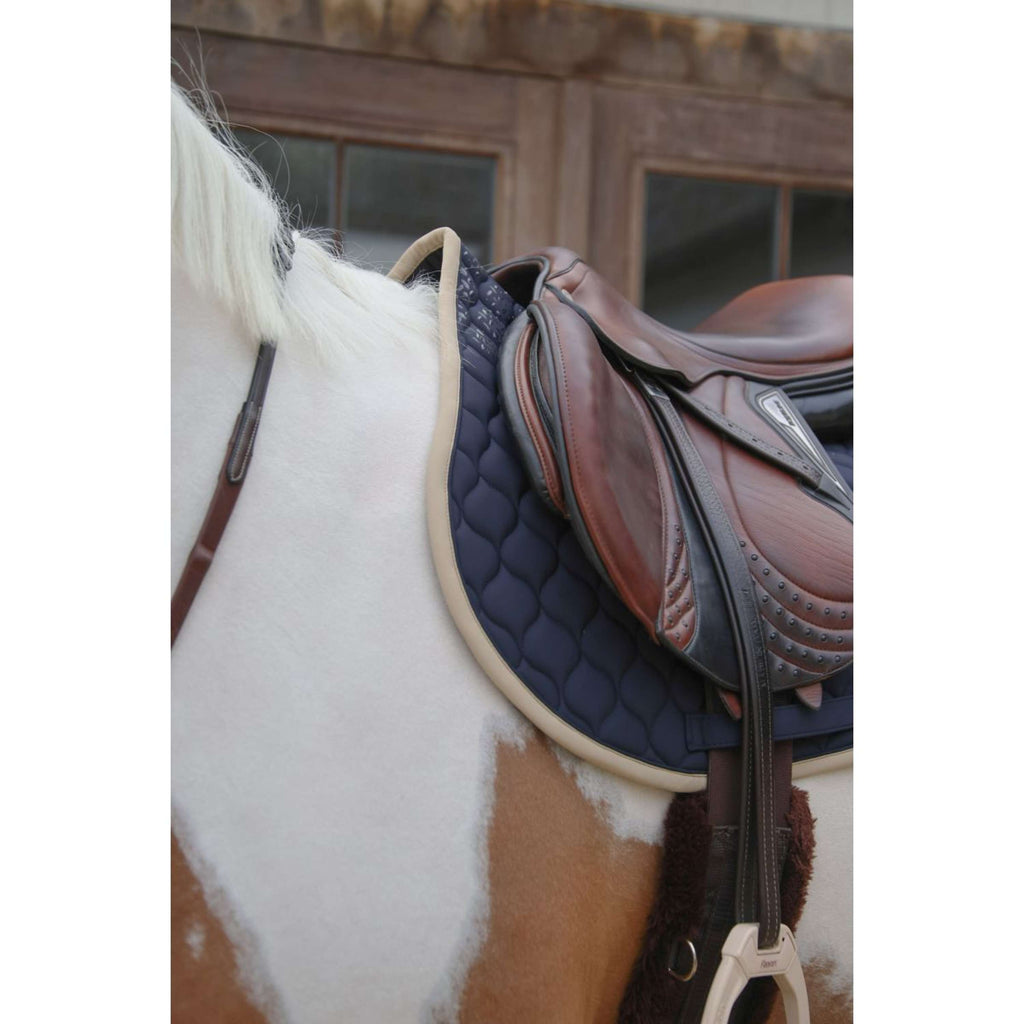Kentucky Horsewear Saddlepad Softshell Onion Quilt Jumping Navy/Beige