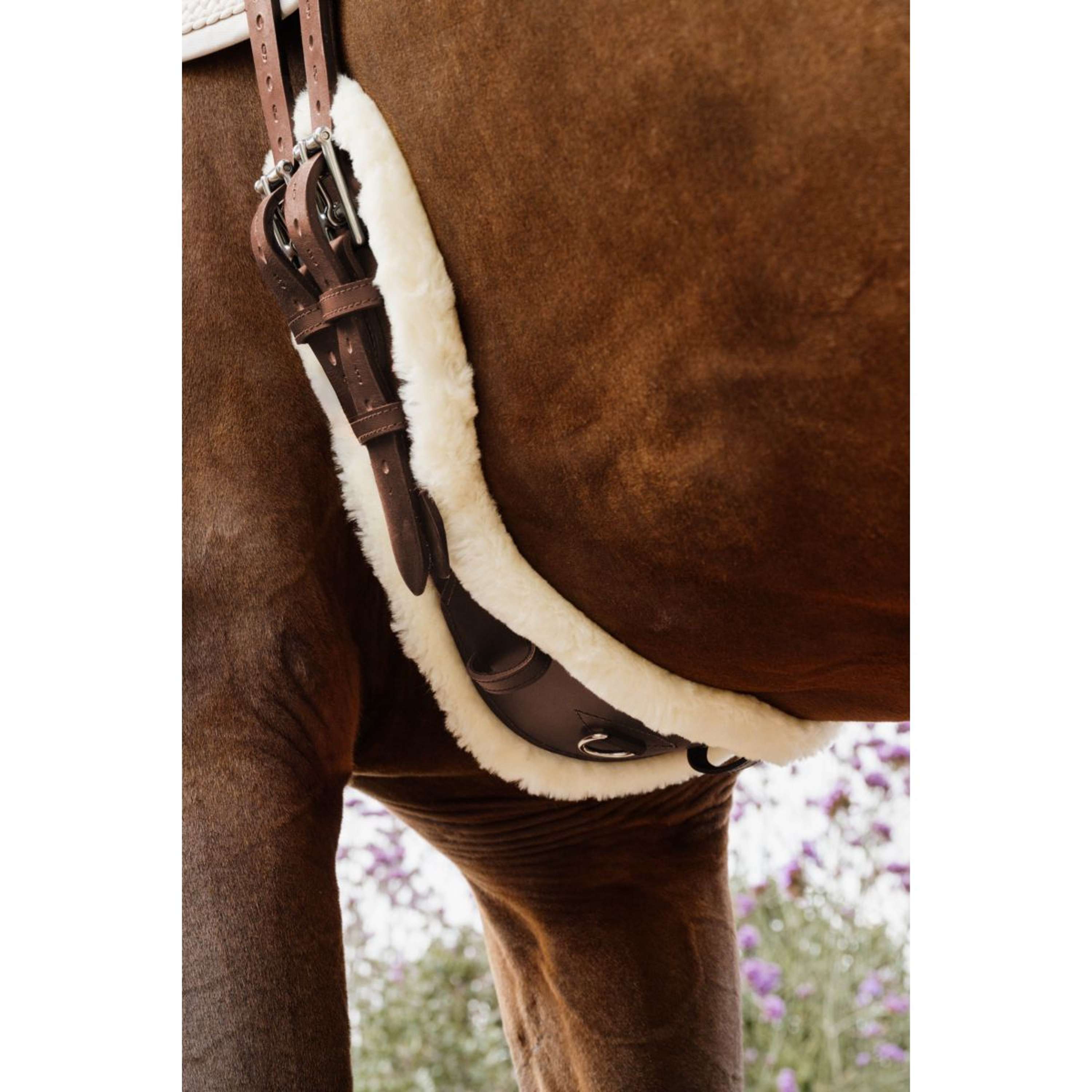Kentucky Horsewear Dressage Girth Anatomic Sheepskin Brown