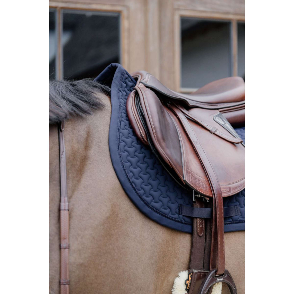 Kentucky Saddlepad Plaited 3D Logo Jumping Navy