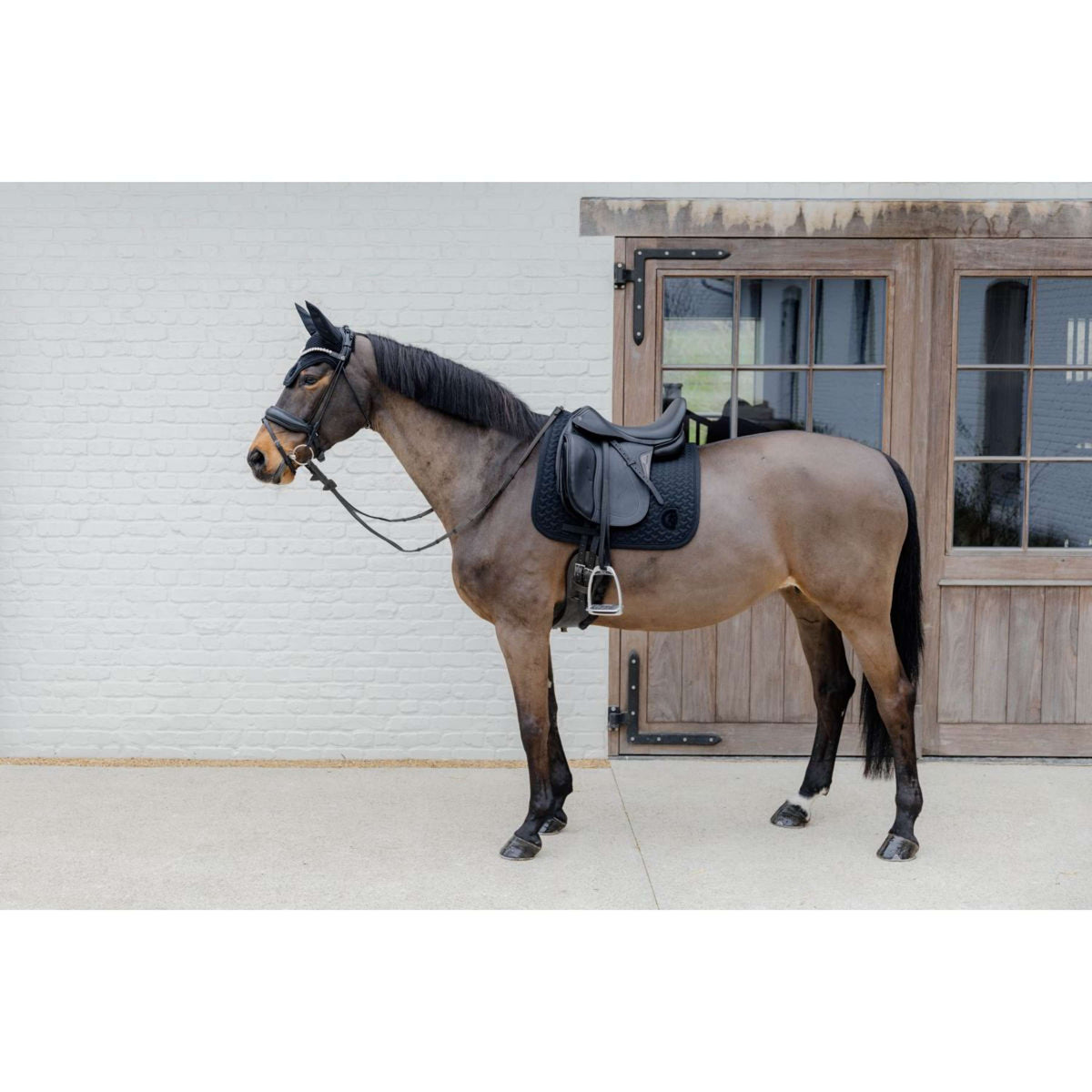 Kentucky Saddlepad Plaited 3D Logo Dressage Black