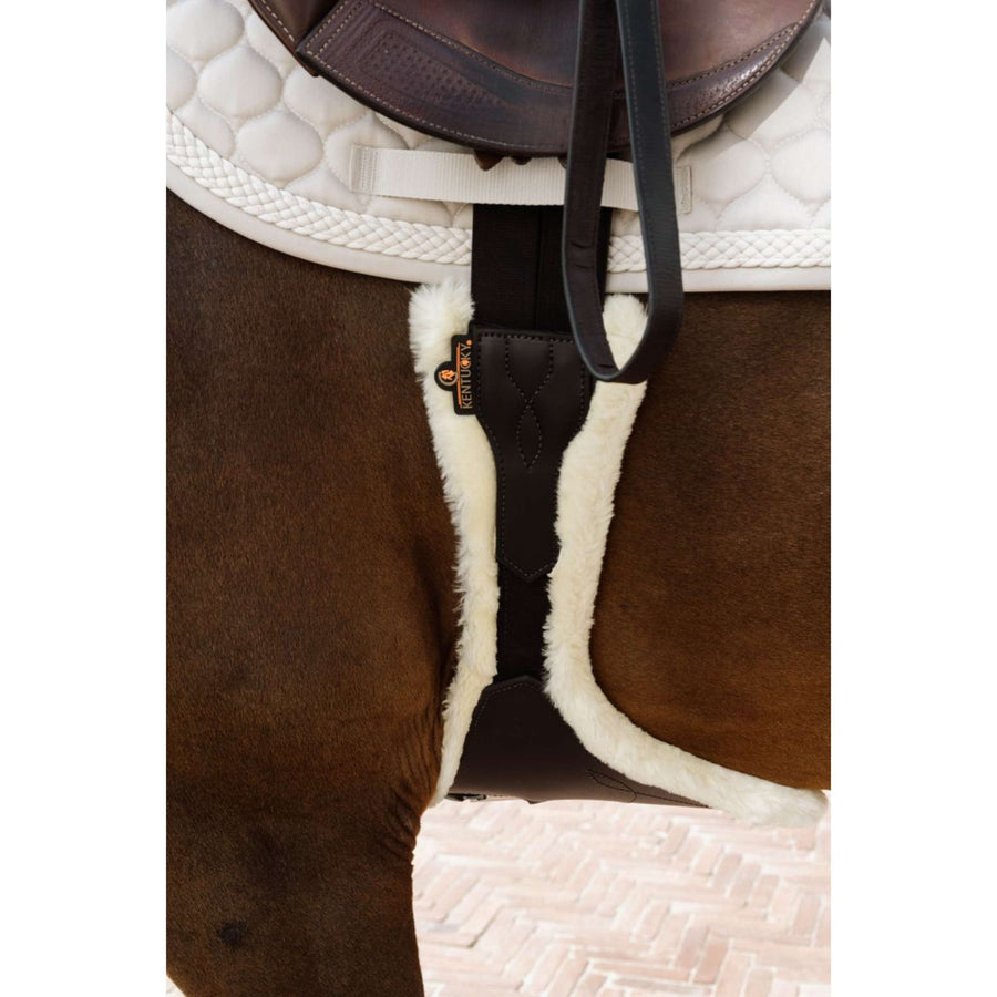 Kentucky Horsewear Jumping Girdle Anatomic Sheepskin Brown