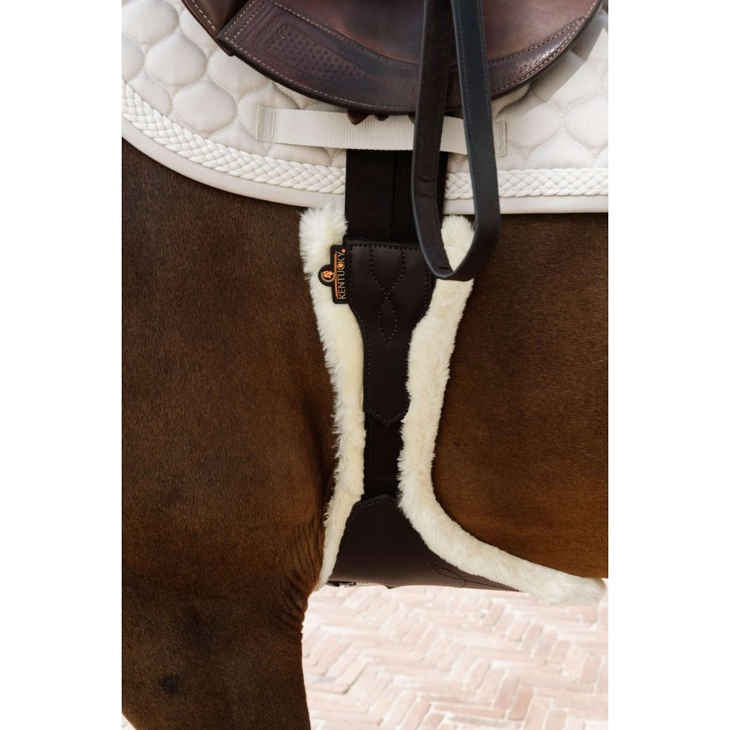Kentucky Horsewear Jumping Girdle Anatomic Sheepskin Brown