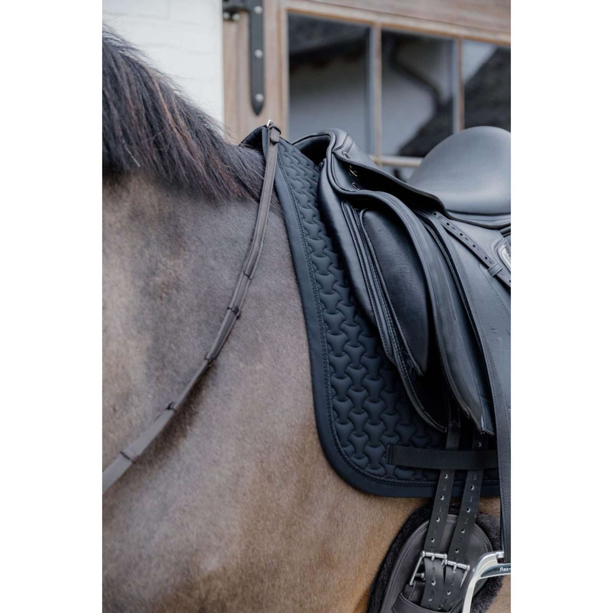 Kentucky Saddlepad Plaited 3D Logo Dressage Black