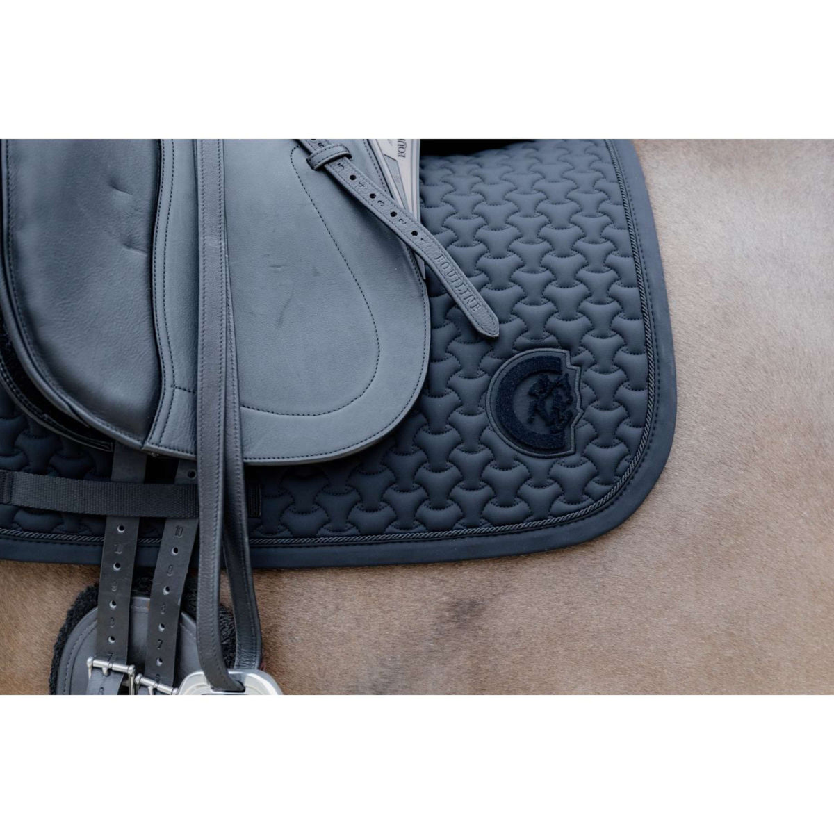 Kentucky Saddlepad Plaited 3D Logo Dressage Black