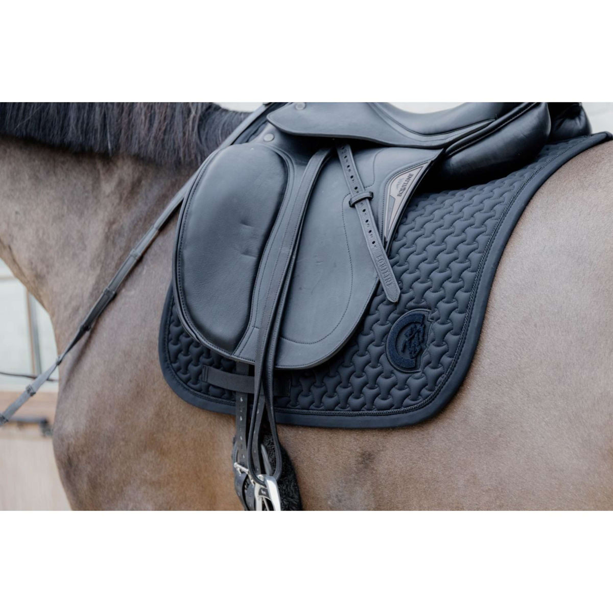 Kentucky Saddlepad Plaited 3D Logo Dressage Black