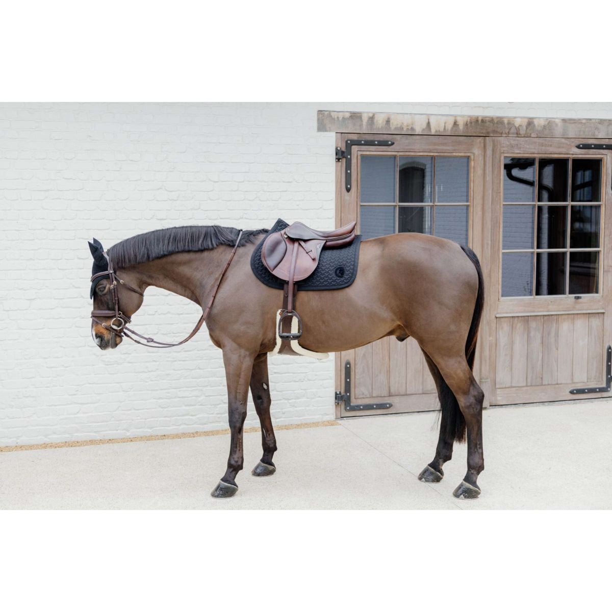 Kentucky Saddlepad Plaited 3D Logo Jumping Black