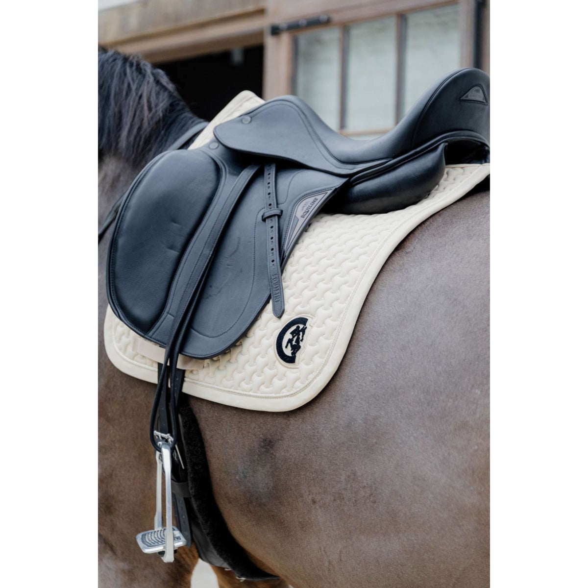 Kentucky Saddlepad Plaited 3D Logo Dressage Beige