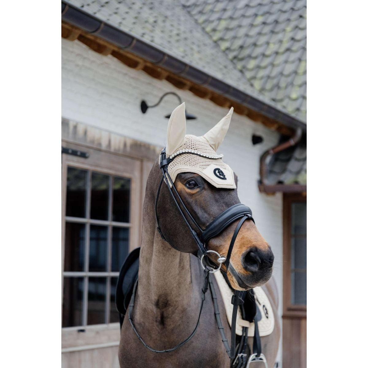 Kentucky Saddlepad Plaited 3D Logo Dressage Beige