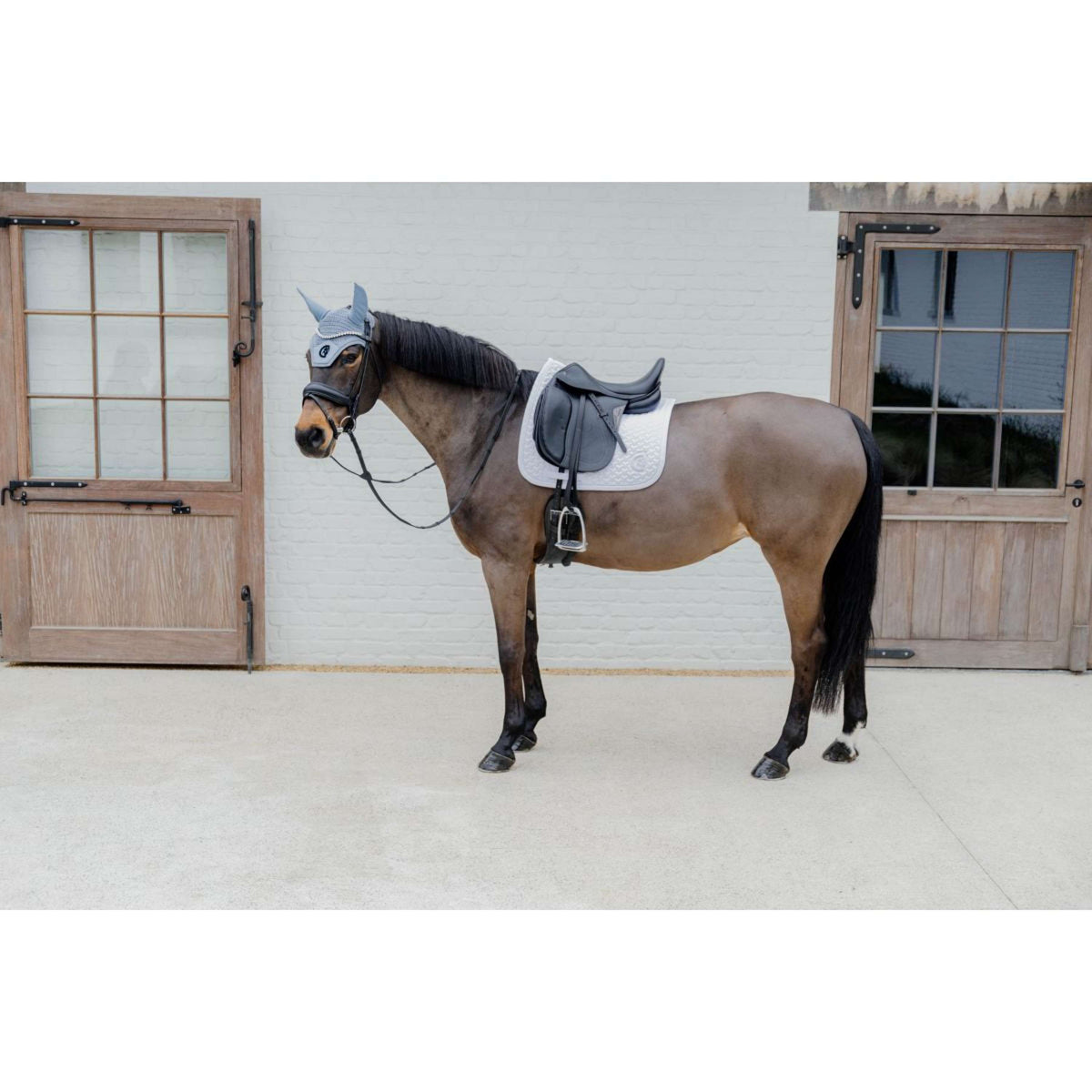 Kentucky Saddlepad Plaited 3D Logo Dressage White