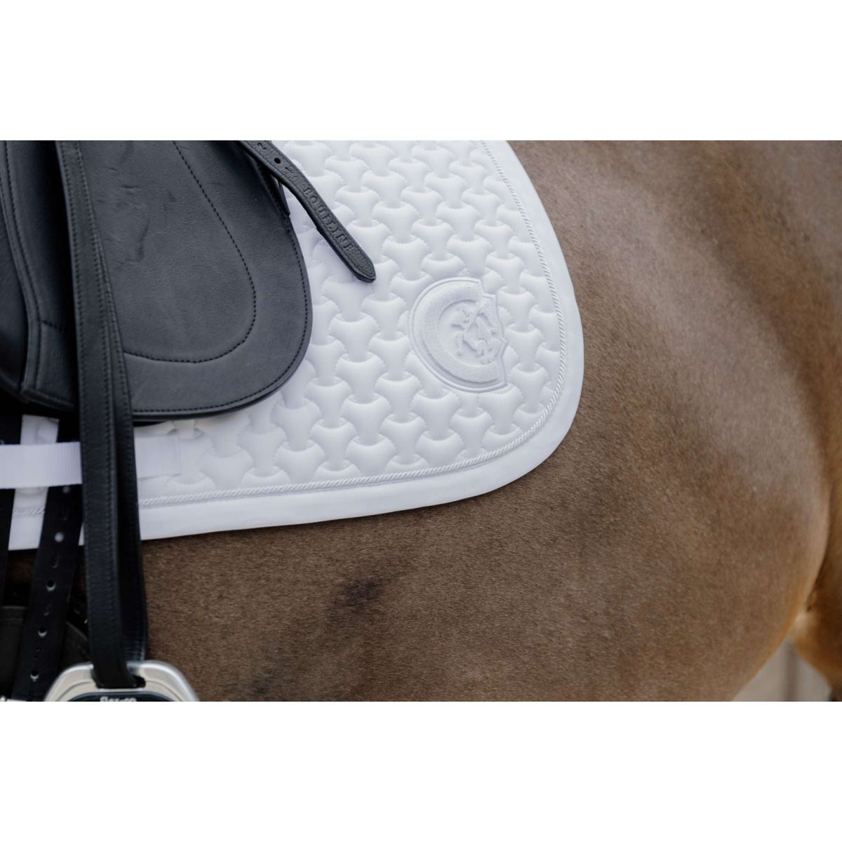 Kentucky Saddlepad Plaited 3D Logo Dressage White