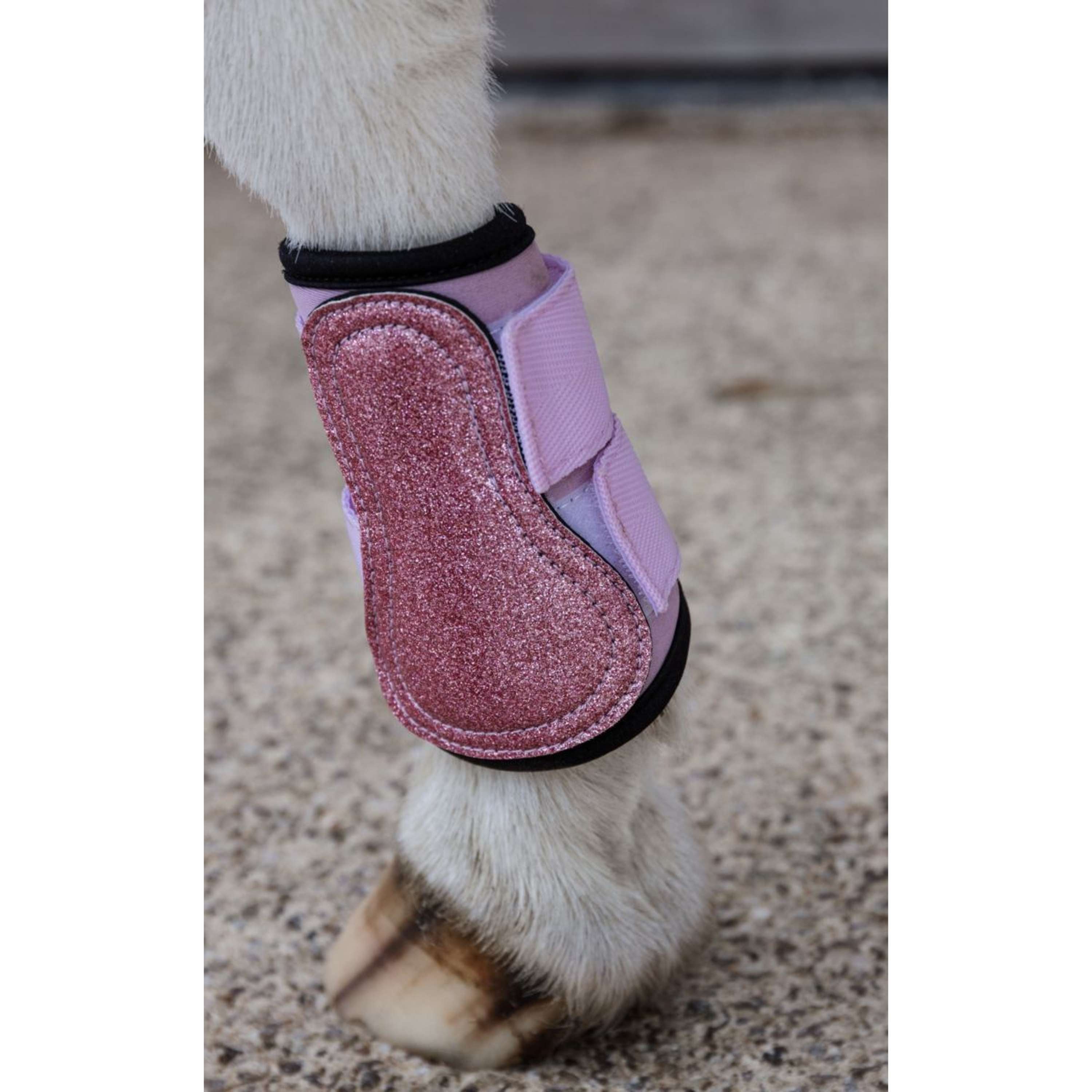 Kentucky Horsewear Leg Protectors Glitter Unicorn Old Rose