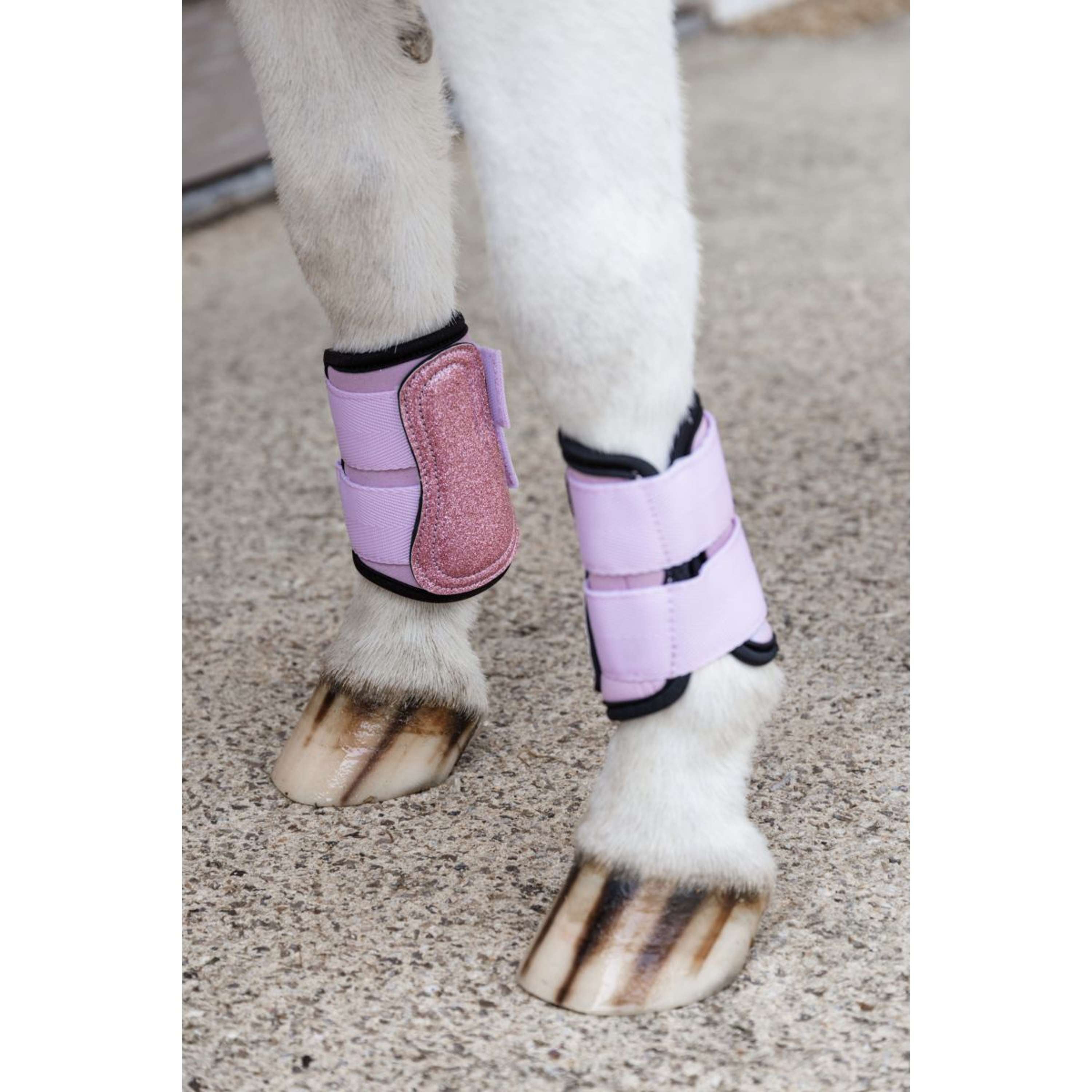 Kentucky Horsewear Leg Protectors Glitter Unicorn Old Rose