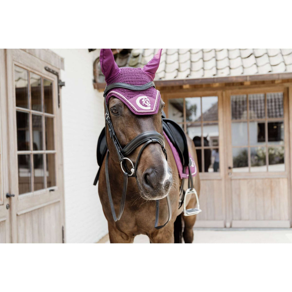 Kentucky Ear Bonnet Wellington Soundless 3D Logo Rope Purple