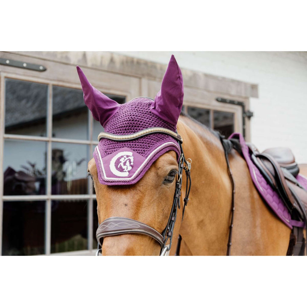 Kentucky Ear Bonnet Wellington Soundless 3D Logo Rope Purple