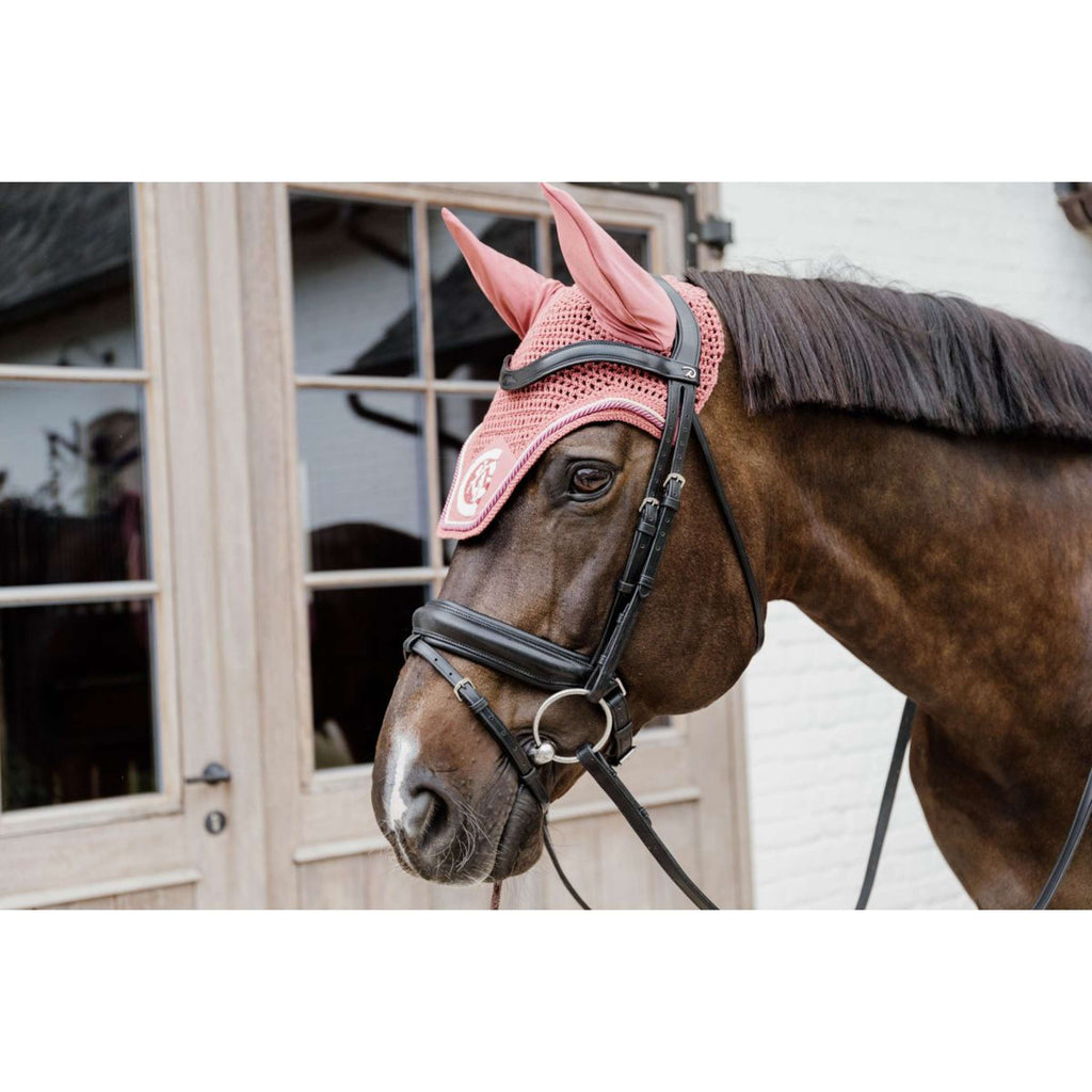 Kentucky Ear Bonnet Wellington Soundless 3D Logo Rope Fuchsia