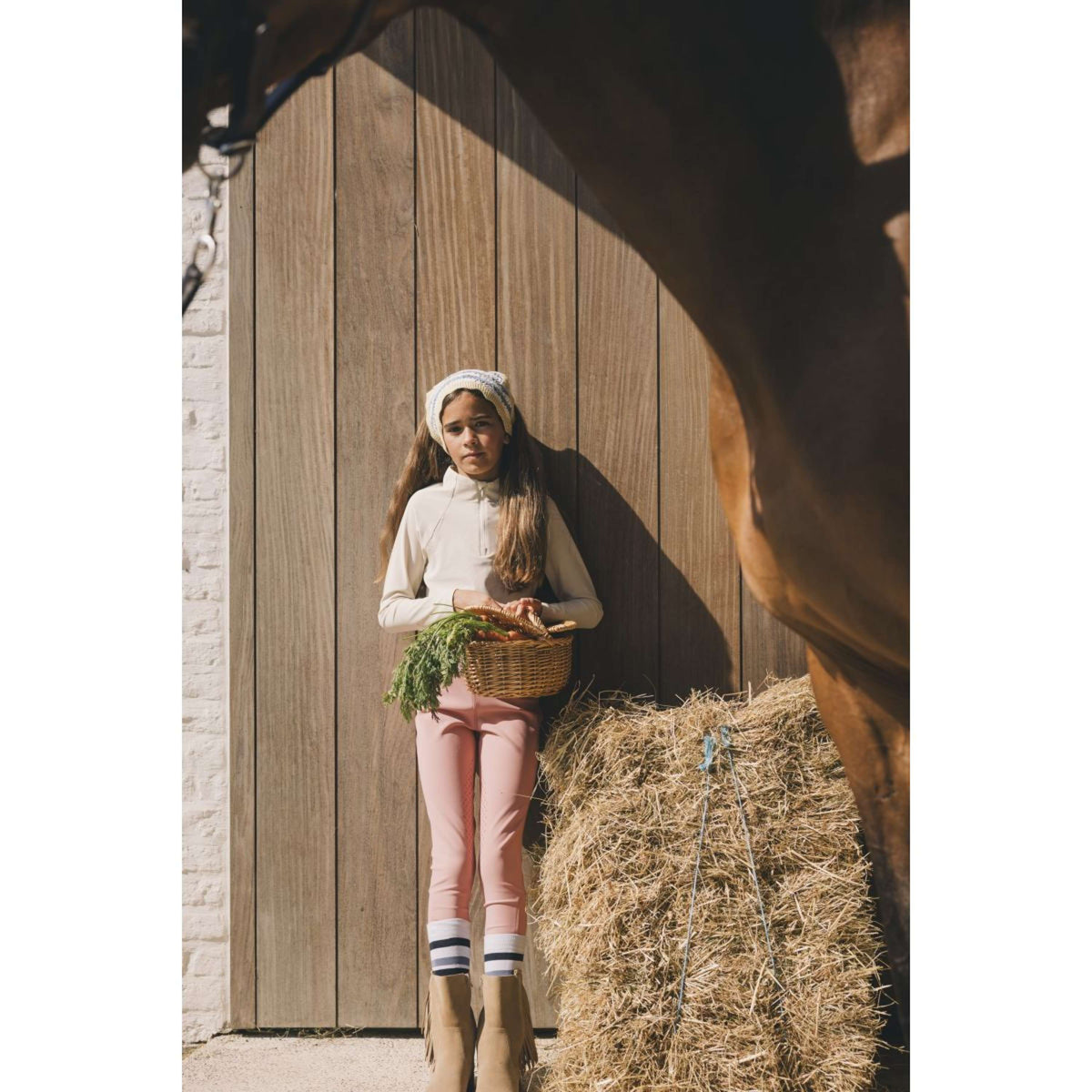 Kentucky Riding Legging Miami Knee Grip Girls Old Rose