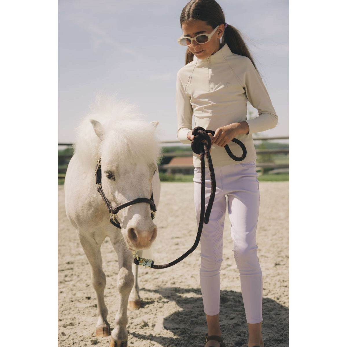 Kentucky Riding Legging Miami Knee Grip Girls Lilac