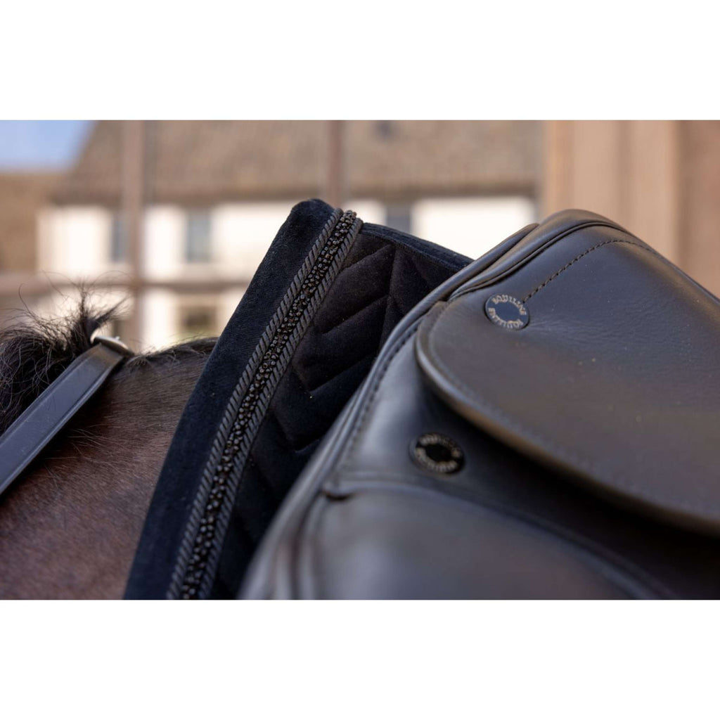 Kentucky Saddlepad Velvet Mini Pearls Dressage Black