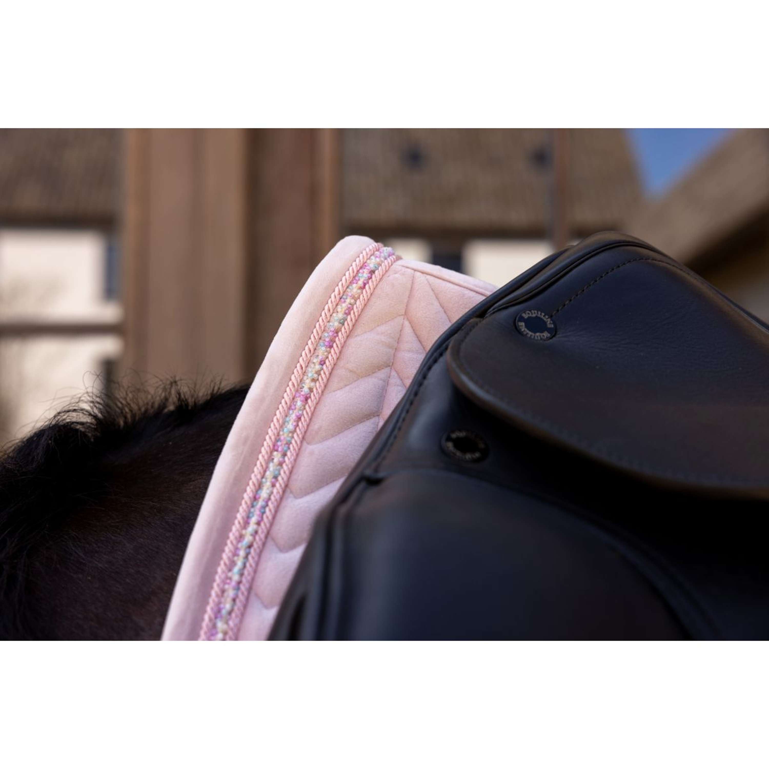 Kentucky Saddlepad Velvet Mini Pearls Dressage Old Rose