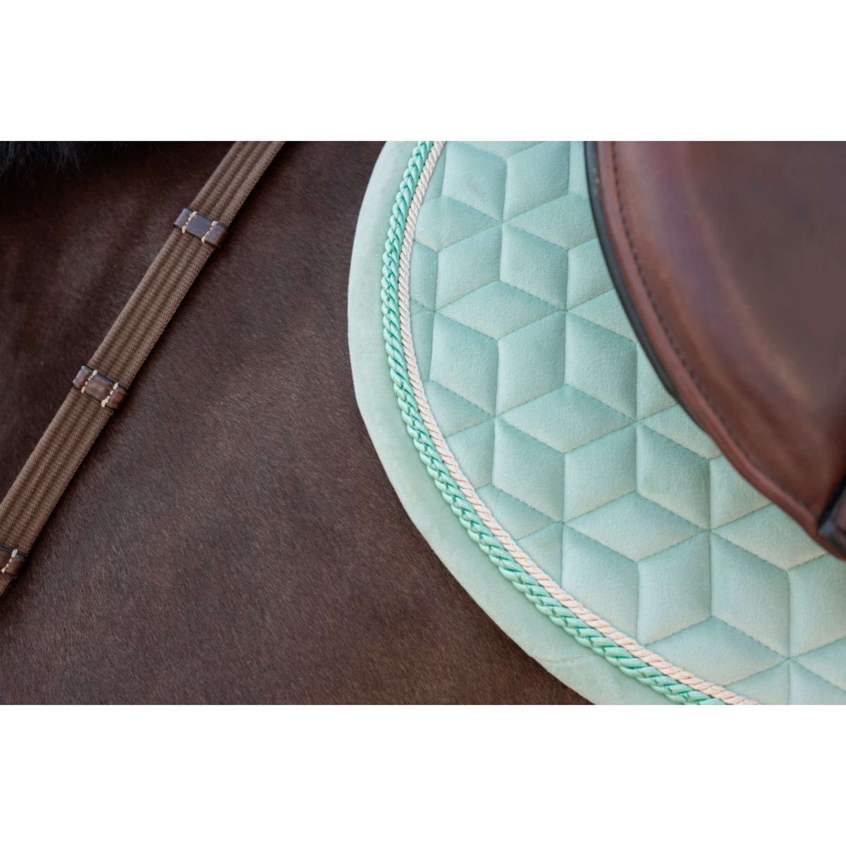 Kentucky Saddlepad Velvet Jumping Mint