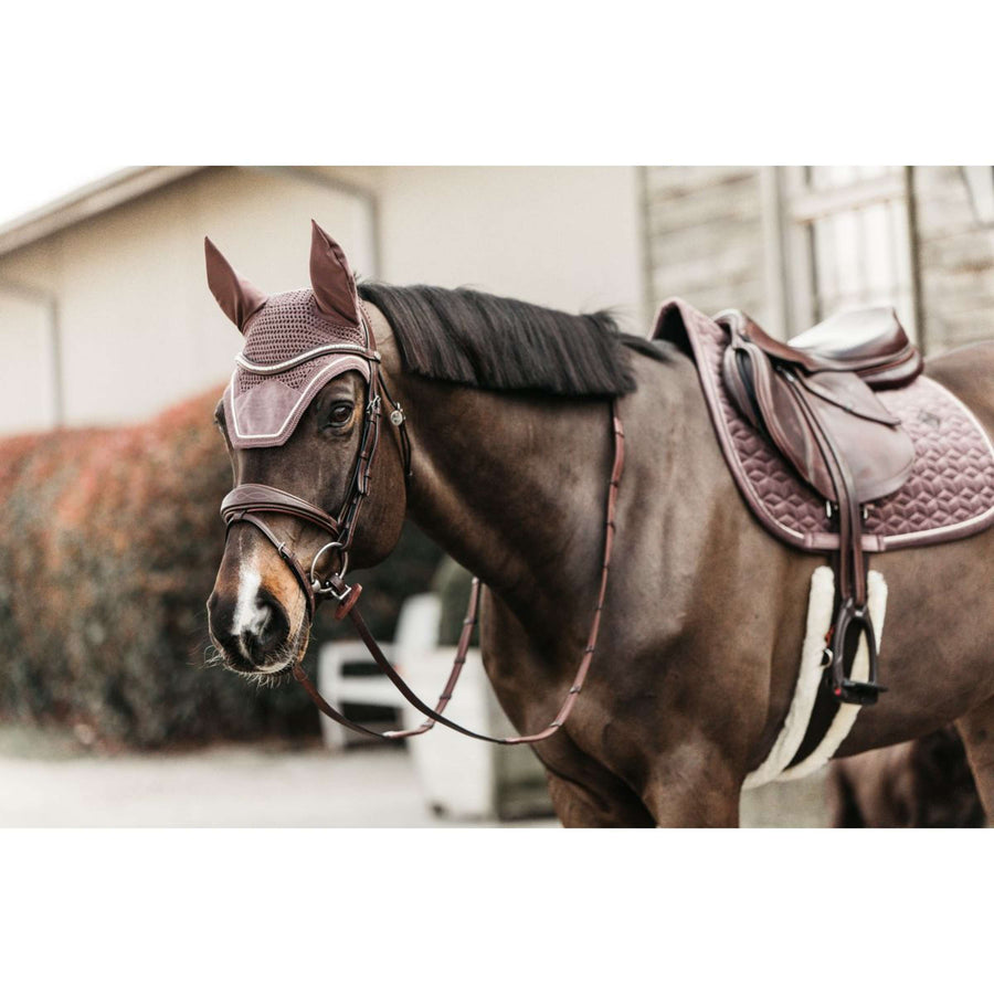 Kentucky Ear Bonnet Wellington Velvet Beige