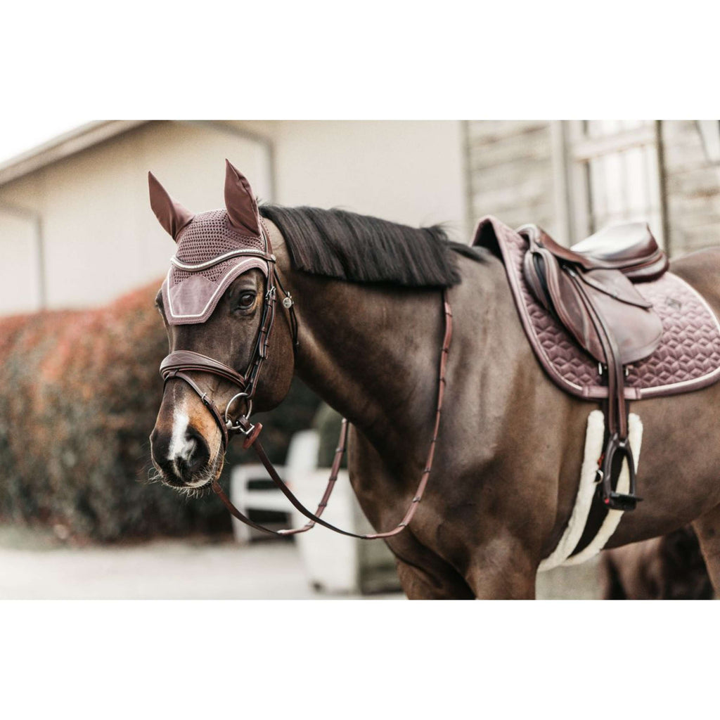 Kentucky Ear Bonnet Wellington Velvet Beige
