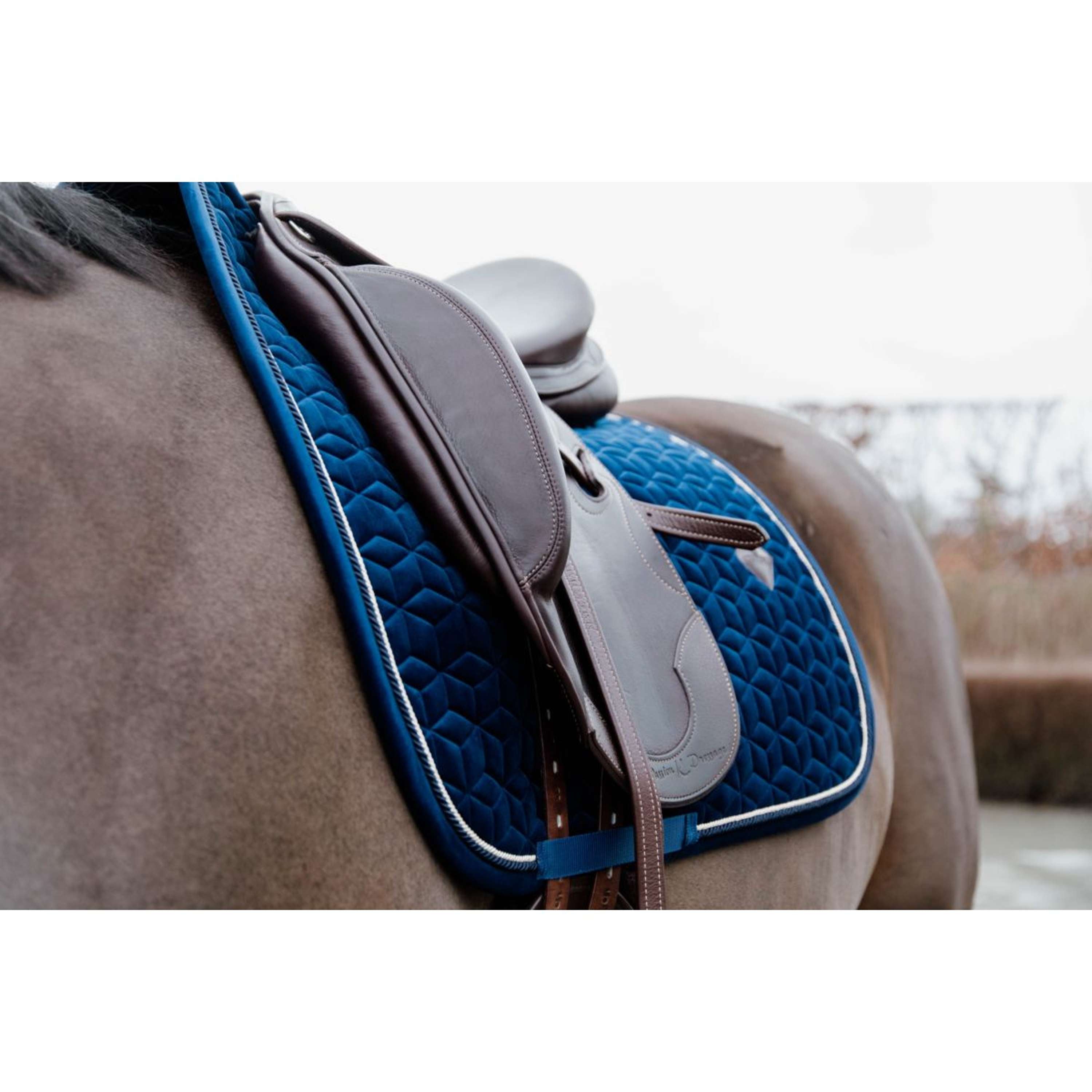 Kentucky Saddlepad Basic Velvet Dressage Navy