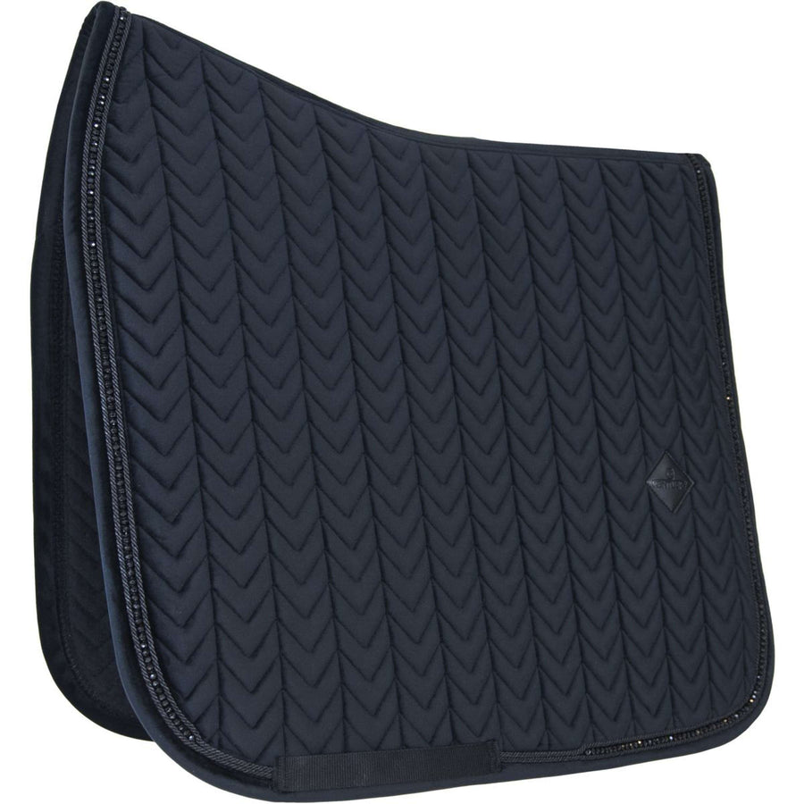 Kentucky Saddlepad Velvet Pearls Dressage Black