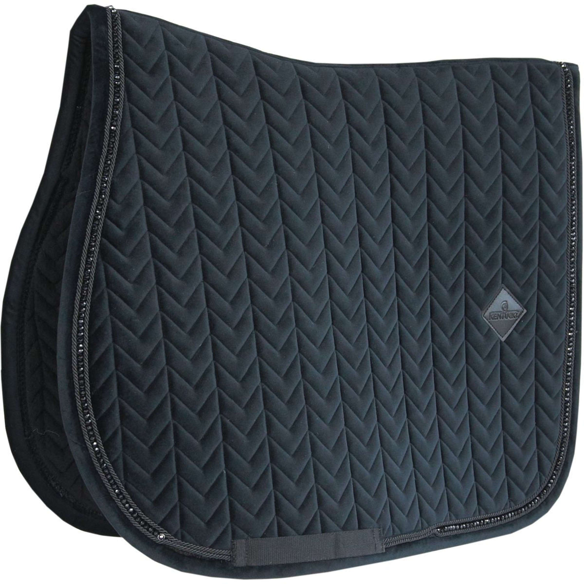 Kentucky Saddlepad Velvet Pearls Jumping Black