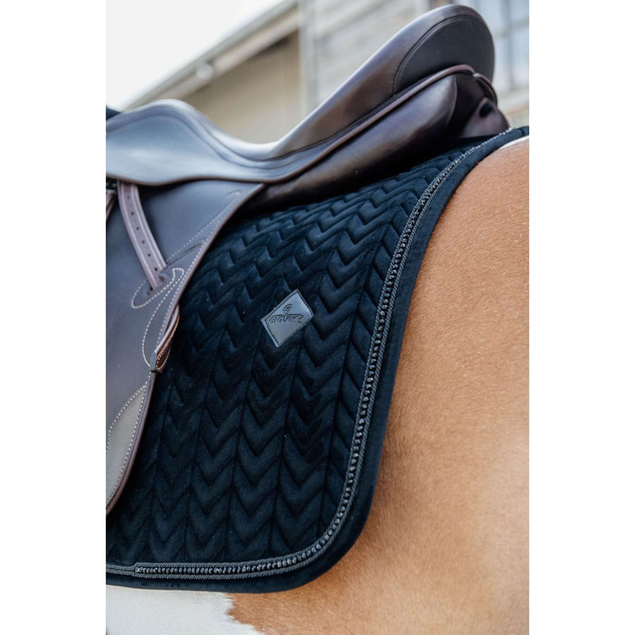 Kentucky Saddlepad Velvet Pearls Dressage Black