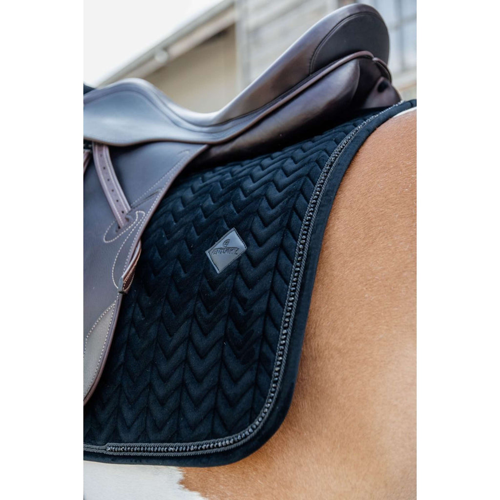 Kentucky Saddlepad Velvet Pearls Dressage Black