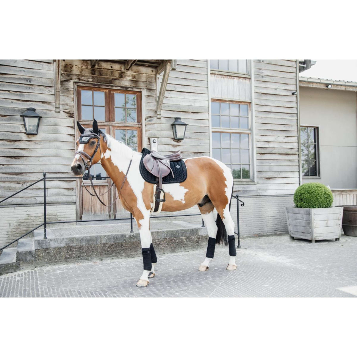 Kentucky Saddlepad Velvet Pearls Jumping Black