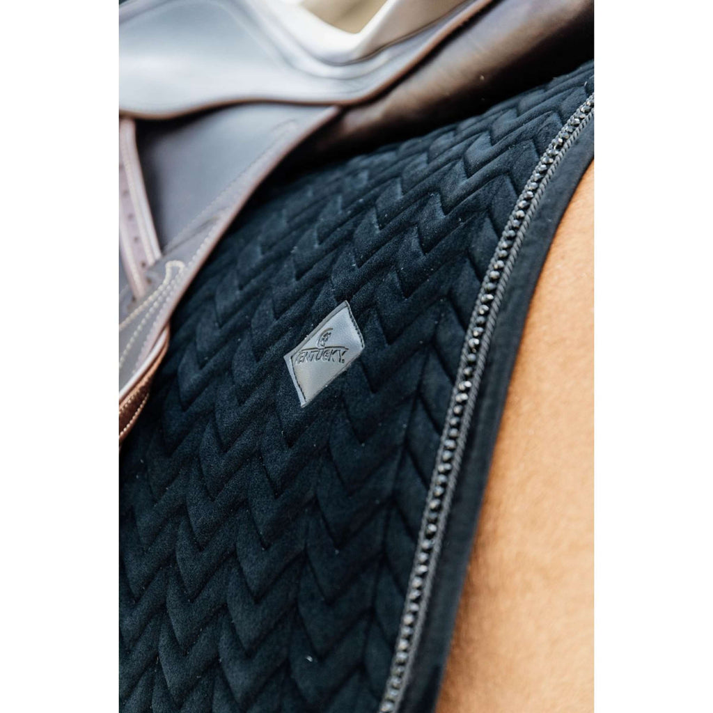 Kentucky Saddlepad Velvet Pearls Dressage Black