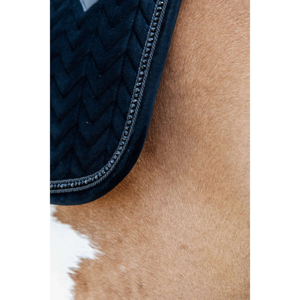 Kentucky Saddlepad Velvet Pearls Dressage Black