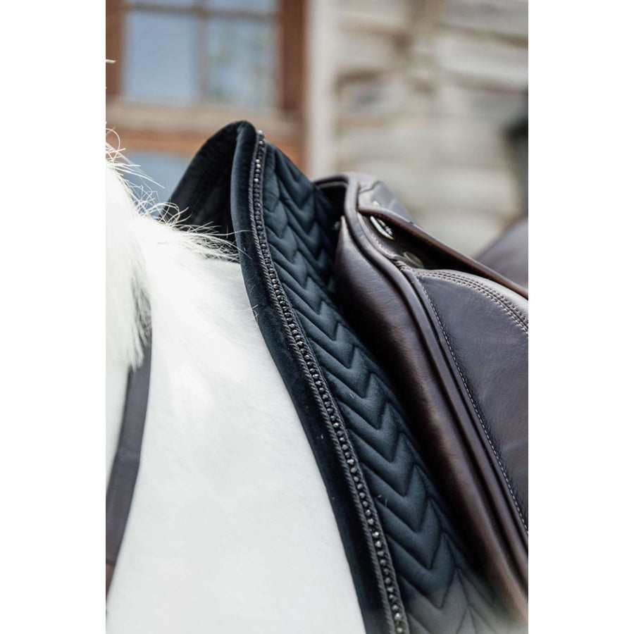 Kentucky Saddlepad Velvet Pearls Dressage Black