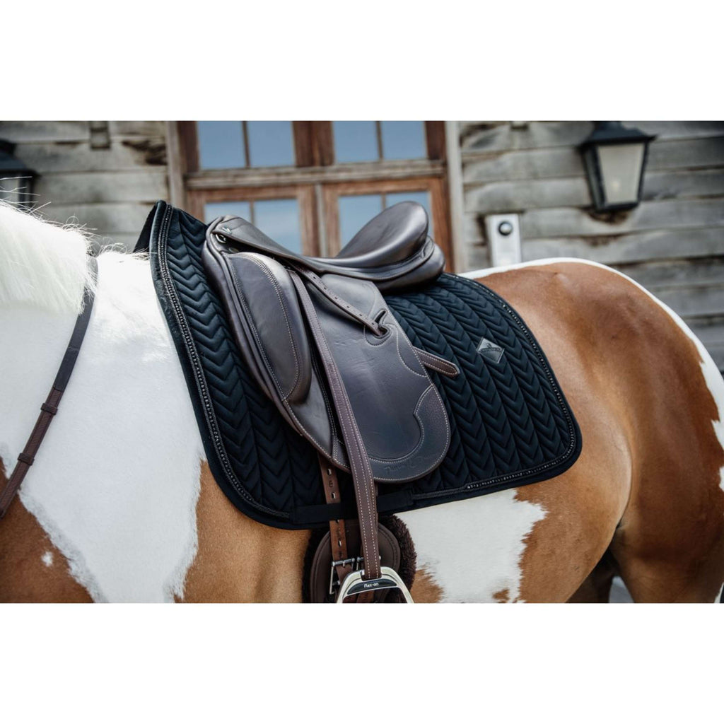 Kentucky Saddlepad Velvet Pearls Dressage Black