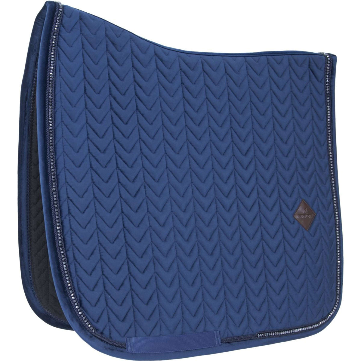 Kentucky Saddlepad Velvet Pearls Dressage Navy