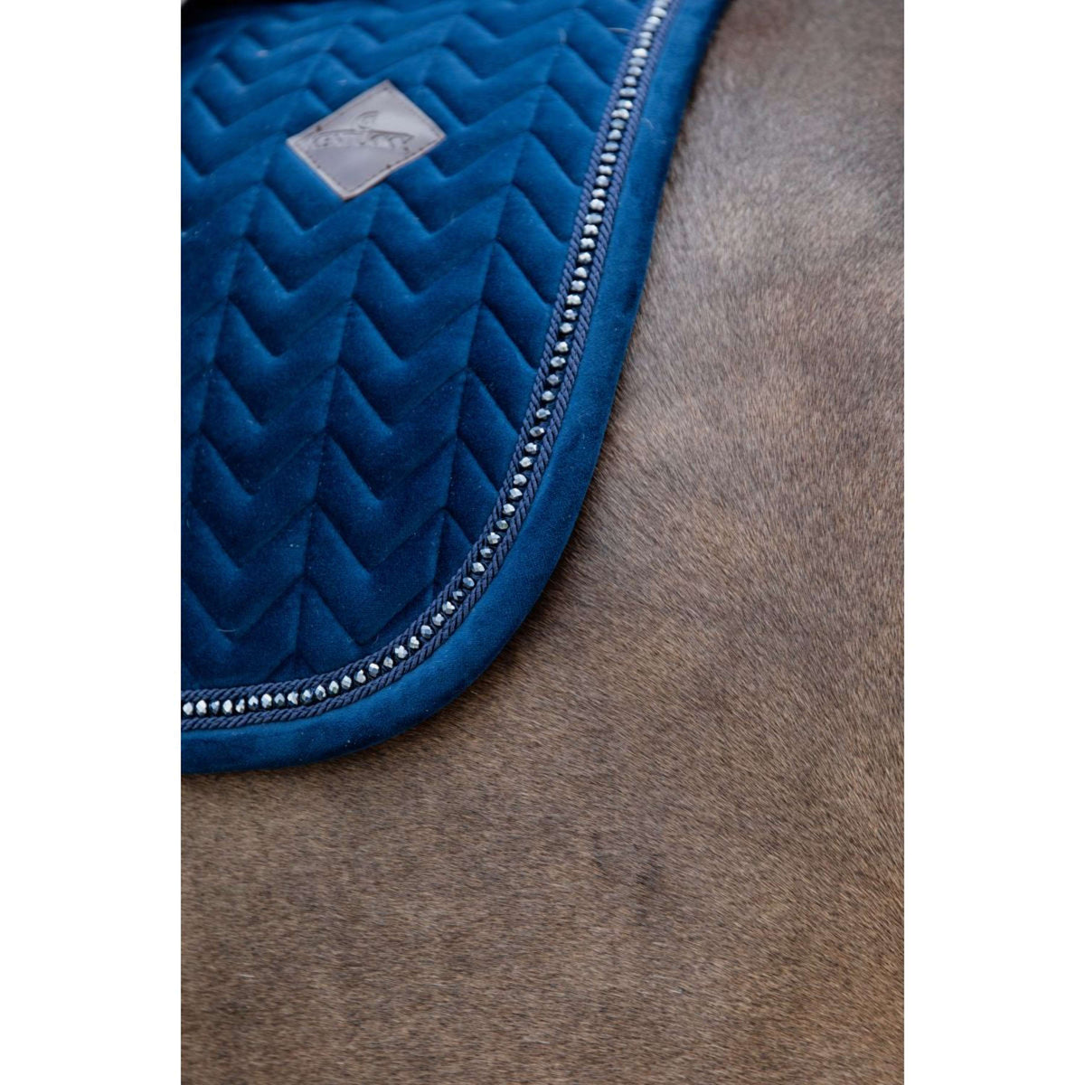 Kentucky Saddlepad Velvet Pearls Jumping Navy