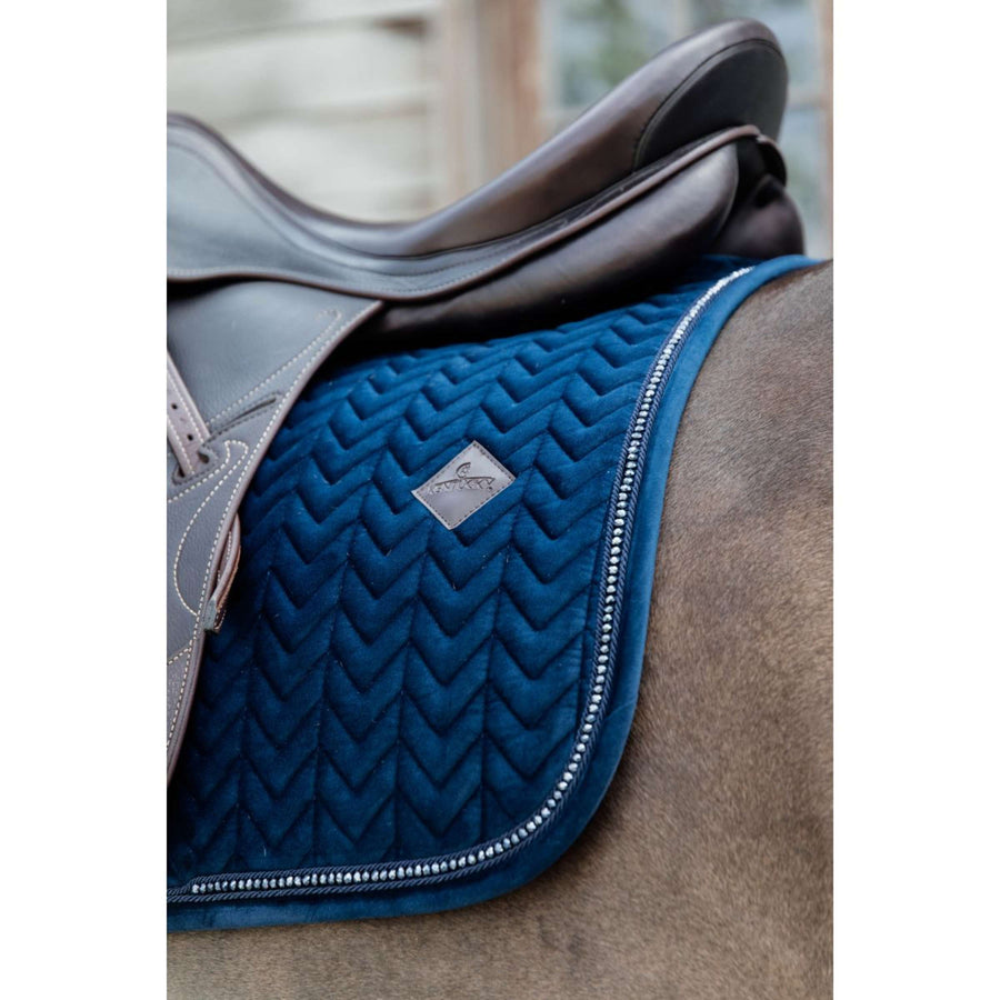 Kentucky Saddlepad Velvet Pearls Dressage Navy