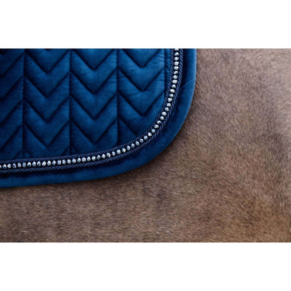 Kentucky Saddlepad Velvet Pearls Dressage Navy
