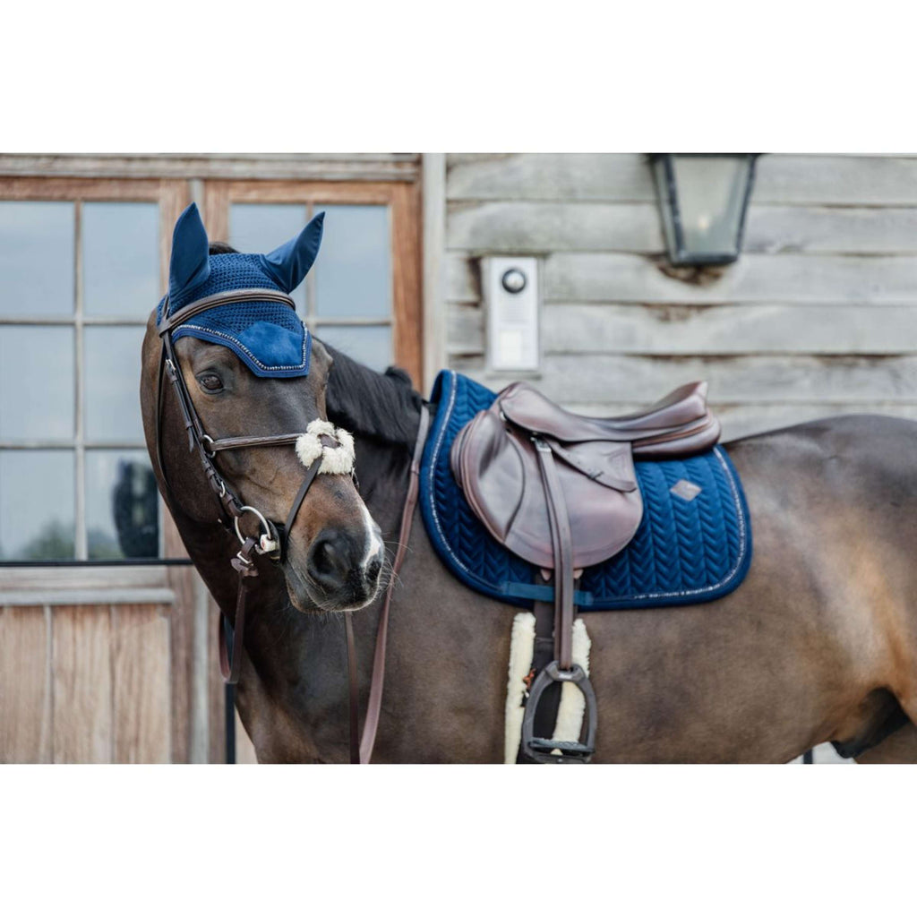 Kentucky Saddlepad Velvet Pearls Jumping Navy
