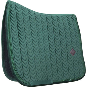 Kentucky Saddlepad Velvet Pearls Dressage Pine Green