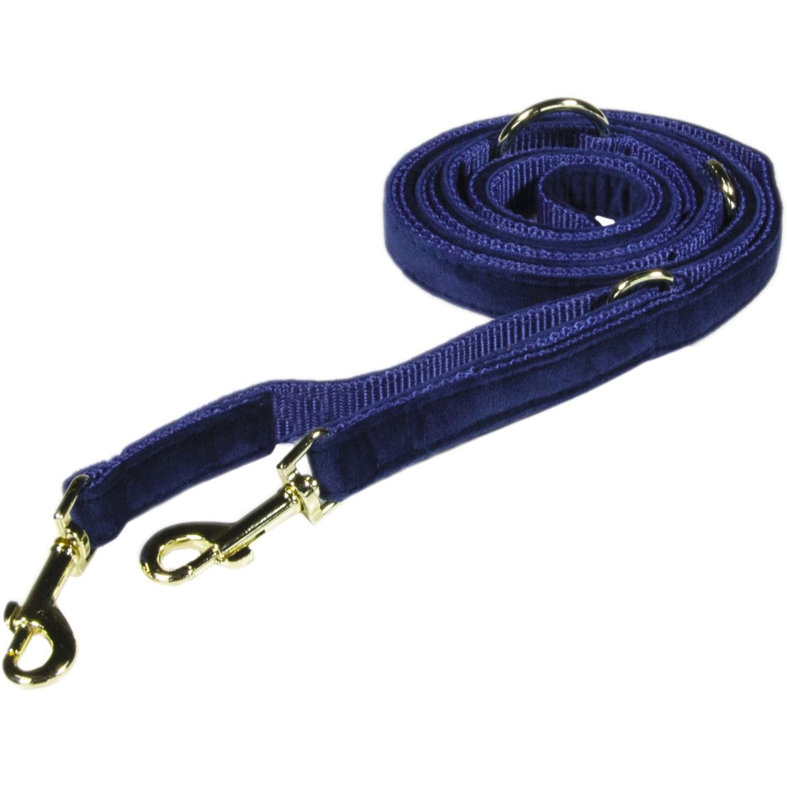 Kentucky Dog Leash Velvet Navy