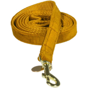 Kentucky Dog Leash Velvet Mustard