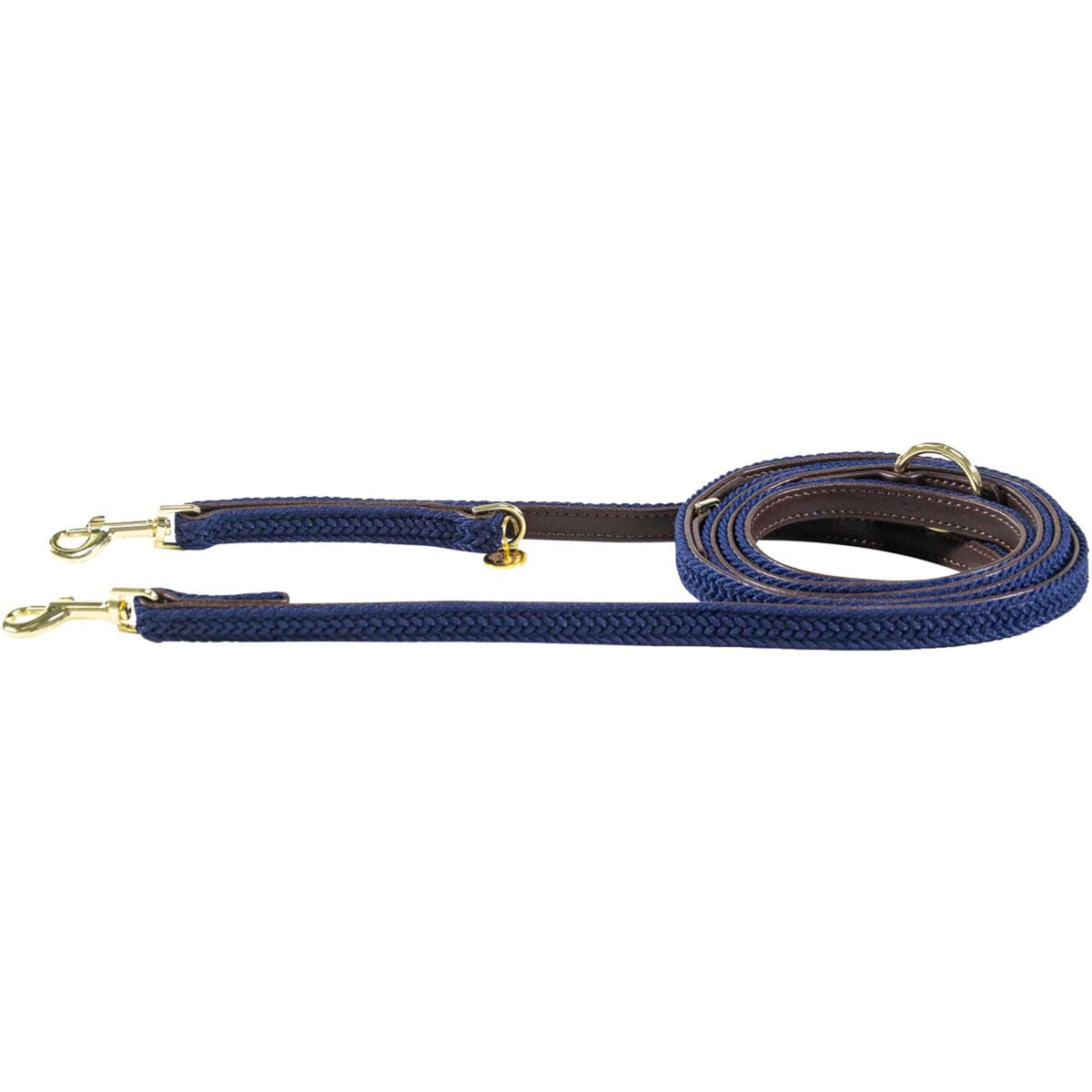 Kentucky Dog Leash Plaited Nylon Navy