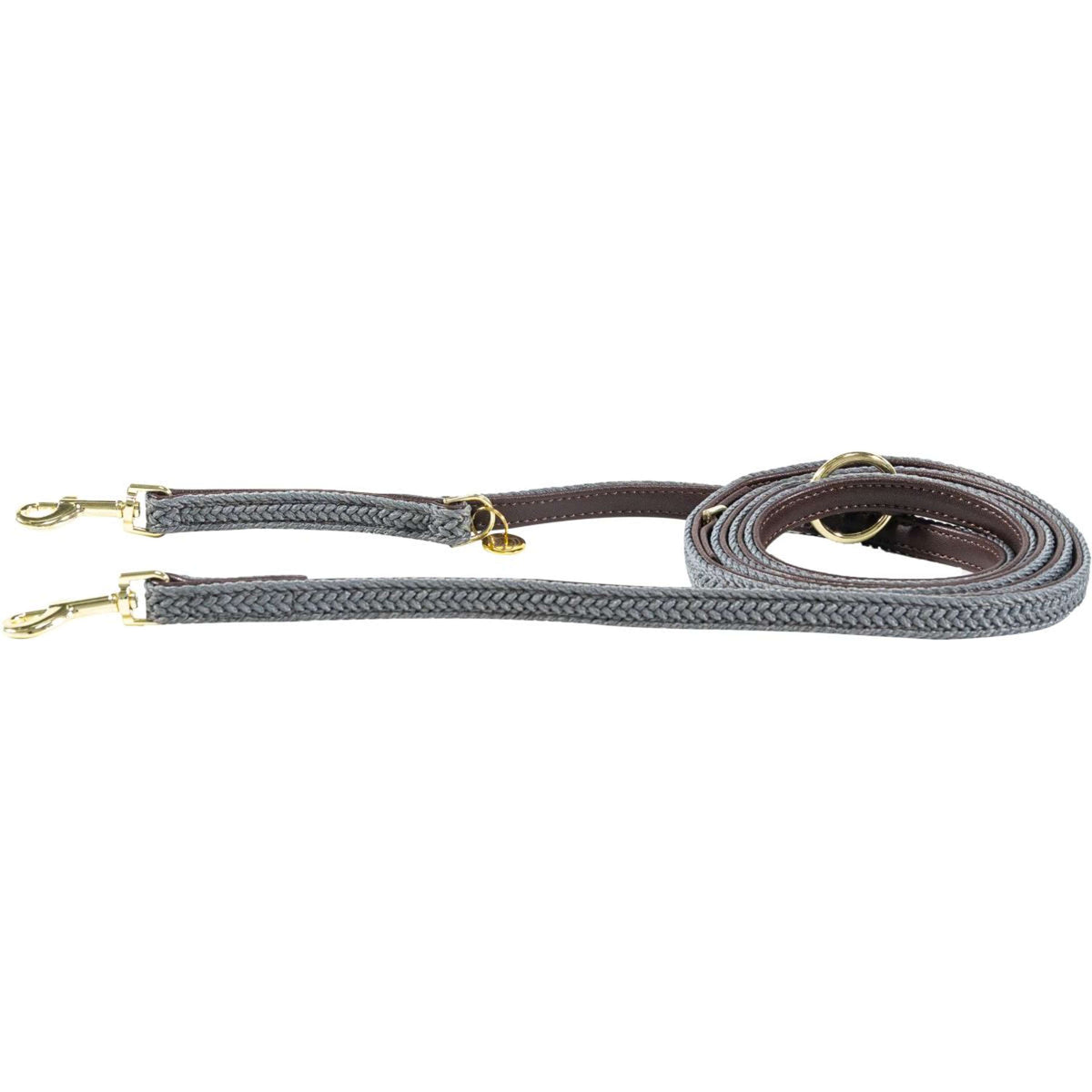 Kentucky Dog Leash Plaited Nylon Grey