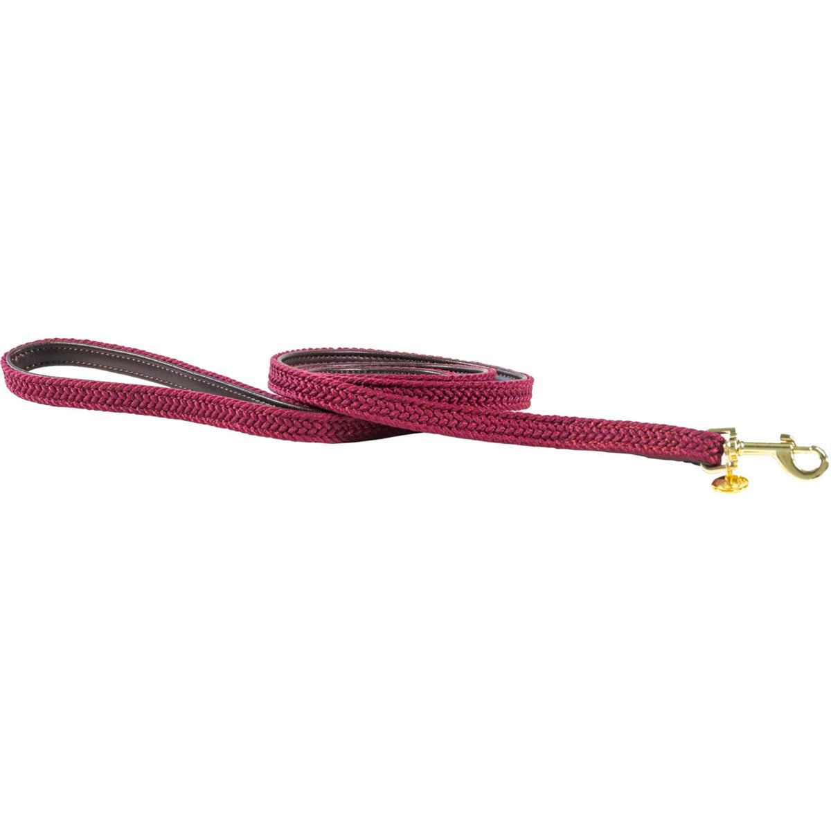 Kentucky Dog Leash Plaited Nylon Bordeaux