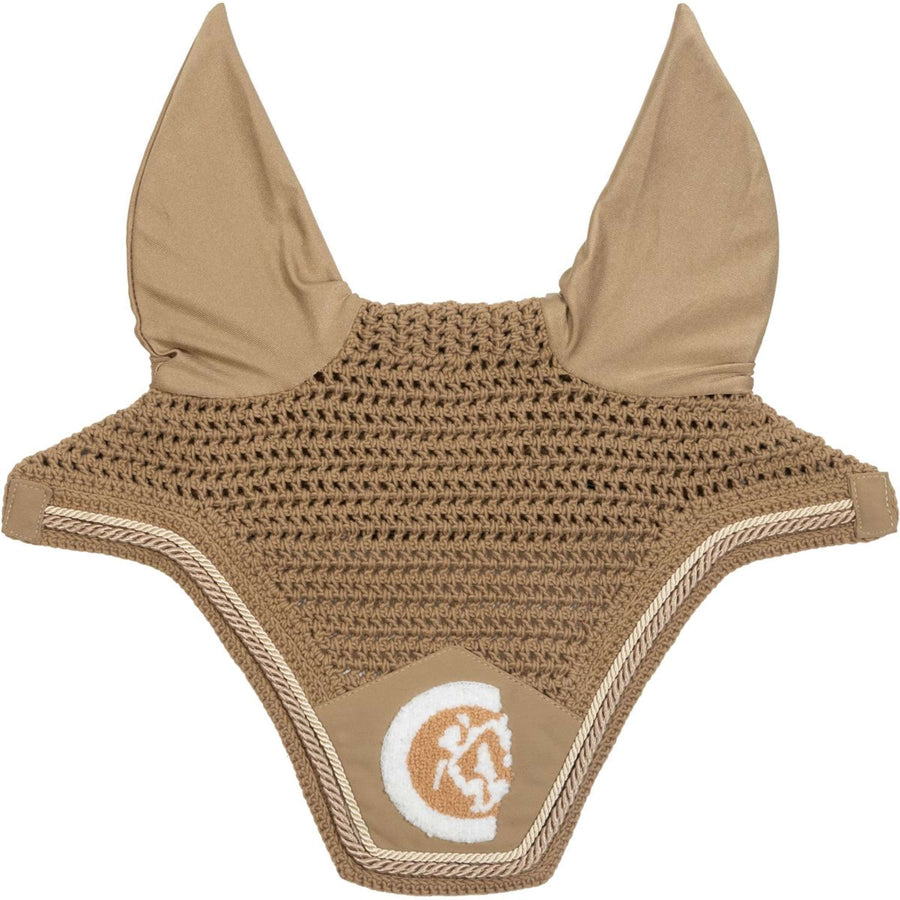 Kentucky Ear Bonnet Wellington Soundless 3D Logo Rope Beige